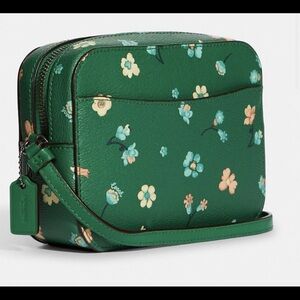 Coach Green Floral Print Crossbody Bag